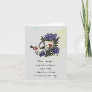 Cartão vermelho vermelho do pisco de peito