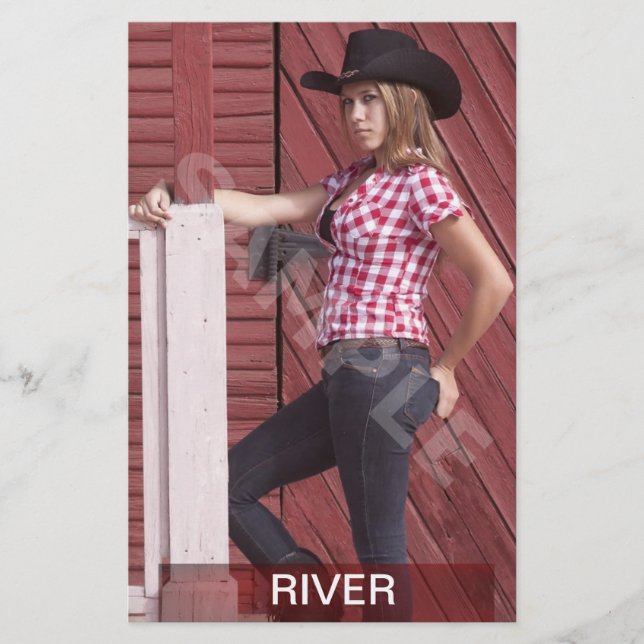 Cartão Vermelho Zed de Tiro Cego Duas Faces/Cartão (Frente)