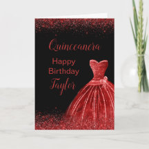 Vermelhos Brilhantes Faux Glitter Quinceanera