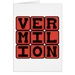 Cartão Vermilion, Cor