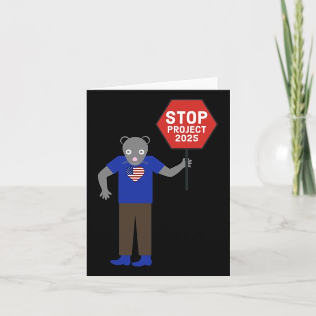 Cartão "Vermin" Ativista Stop Project 2025. (Frente)