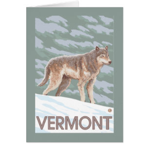 Cartão VermontWolf Scene