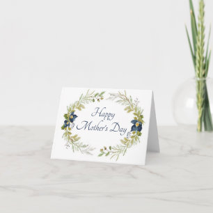 Cartão Verruga floral azul