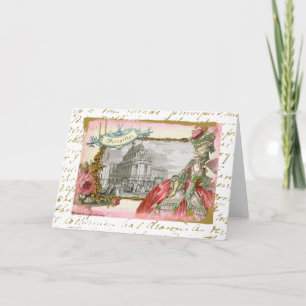 Cartão Versailles Marie Antoinette Elegance Collage