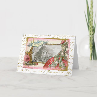 Cartão Versailles Marie Antoinette Elegance Collage