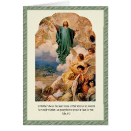 Cartão Versículo da Escritura da Festa Religiosa da Ascen
