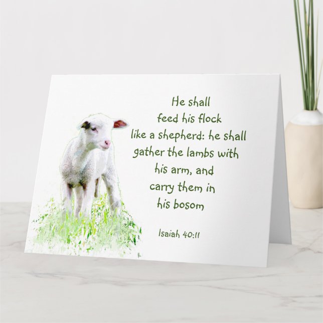 Cartão Versículo Inspirador da Escritura do Natal Cristão (Frente)