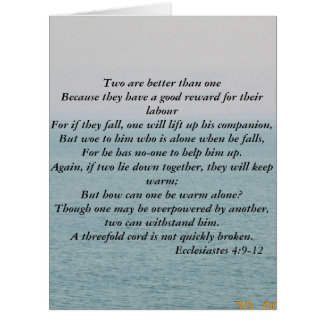 Cartão Verso cristão