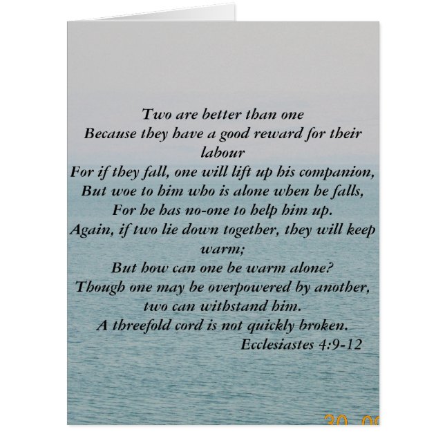 Cartão Verso cristão (Frente)