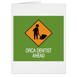 Cartão Vertical Orca Dentist À Frente
