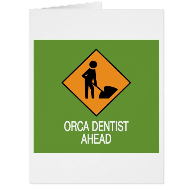 Cartão Vertical Orca Dentist À Frente (Frente)