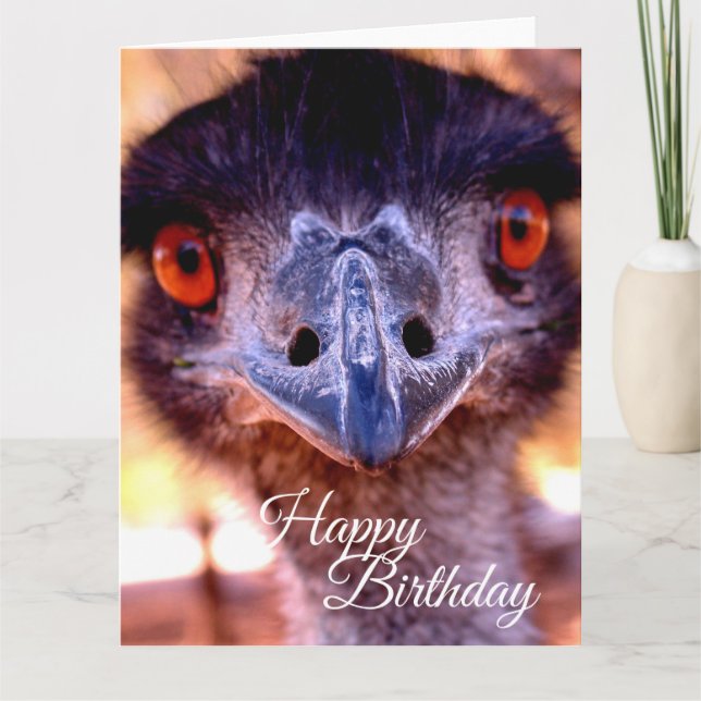 Cartão Very Large Happy Birthday Card Old Man Emu (Frente)