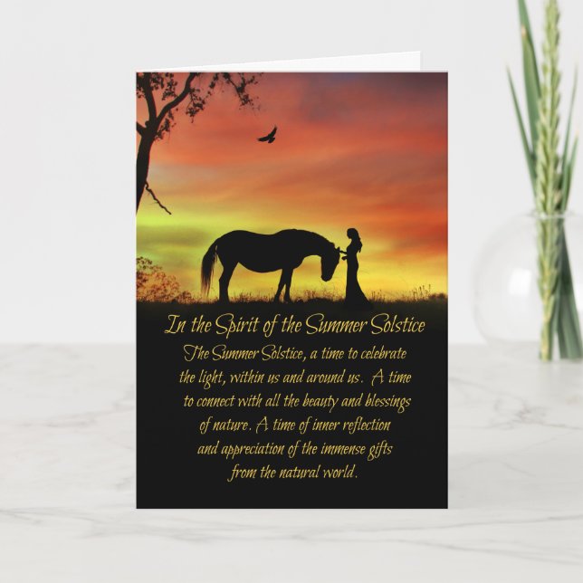 Cartão Véspera de Solstício de Verão Litha Solstício de V (Frente)