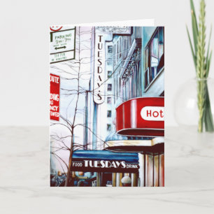 Cartão Véspera de terça-feira gorda, carta de saudação No