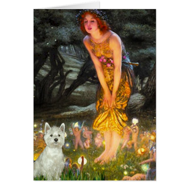 Cartão Véspera de Verão - Westie (S) (Frente)