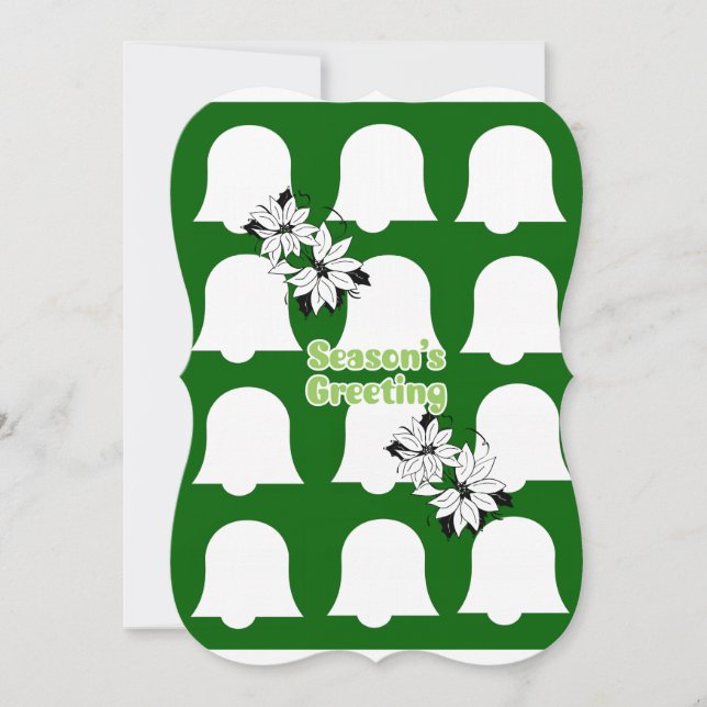 Cartão Vésperas verdes Natal Saudação Flagrante (Frente)