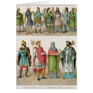 Cartão Vestido anglo-saxão