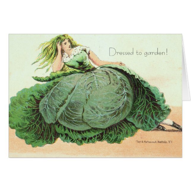 Cartão Vestido ao jardim!  Owlsroost (Frente horizontal)