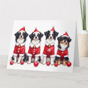 Cartão Vestido de Natal com Chapéu de Papai Noel para Jap