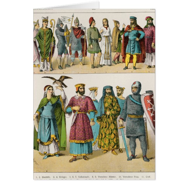 Cartão Vestido do francês (Frente)