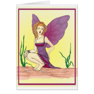 Cartão vestido roxo feericamente