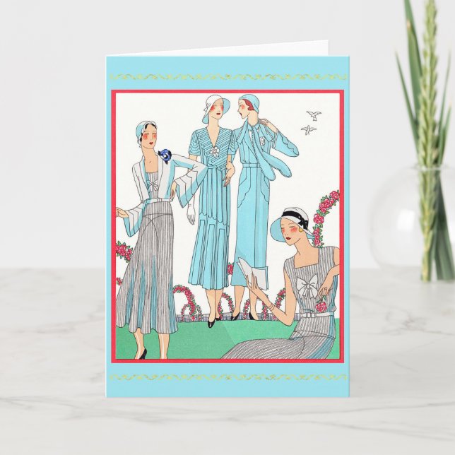 Cartão Vestidos de tarde (Frente)