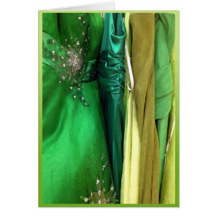Cartão Vestidos verdes do baile de formatura