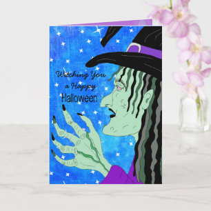 Cartão Vestindo um Feliz Dia das Bruxas