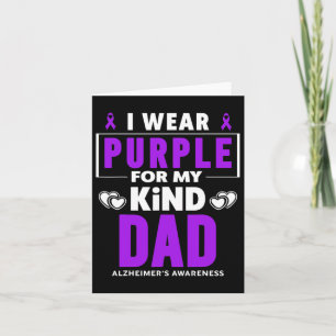 Cartão Vestir Roxo para a consciência do meu Pai Alzheime