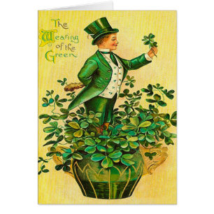 Cartão Vestir-se do verde - dia do St. Patrick