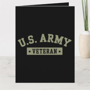 Cartão Veterano do Exército dos EUA Bandeira Americana Am