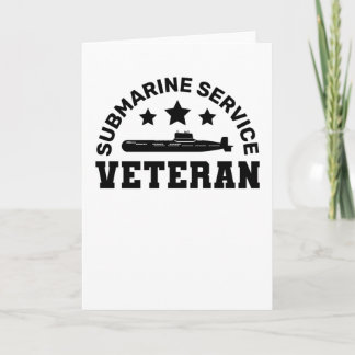 Cartão Veterano do Serviço Submarino - Design militar