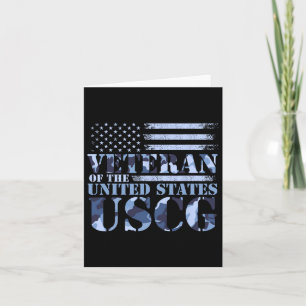 Cartão Veterano Dos Estados Unidos Uscg Camo America Fla