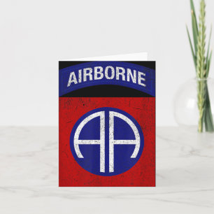 Cartão Veterano Patriótico Militar Angustiado 82ª Aerotra