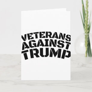 Cartão Veteranos Contra Trump Anti-trump Veteranos Contra
