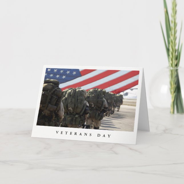 Cartão Veterans Day Custom Greeting Cards (Frente)