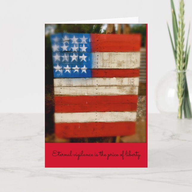 Cartão Veteran's Day Eternal Vigilance (Frente)