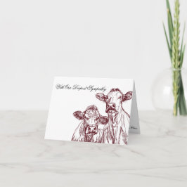 Cartão Veterinarian Sympathy Card Livestock Cow