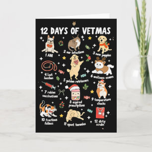 Cartão Veterinário de Natal Medicina Veterinária Técnico