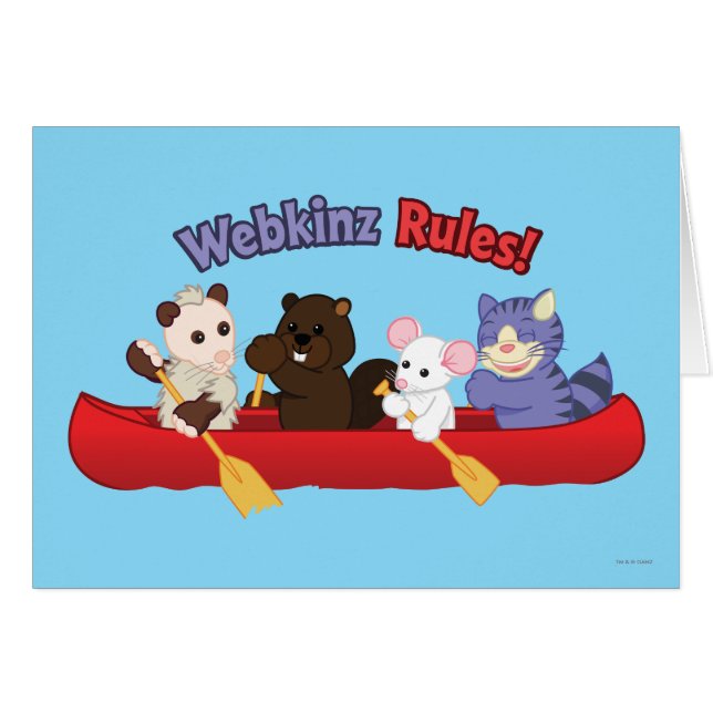 Cartão Viagem 2 da canoa das regras de Webkinz | Webkinz (Frente Horizontal)