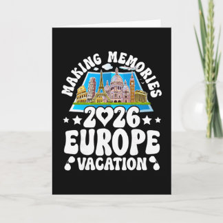 Cartão Viagem à Europa 2026 Férias de Verão Criando Memór