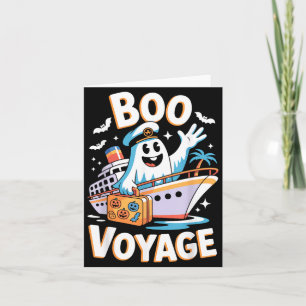 Cartão Viagem Boo Fantasia de Halloween Assustador Divert