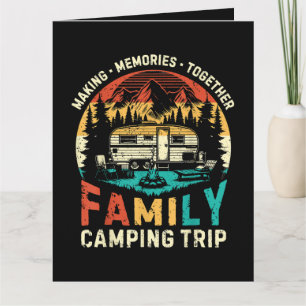 Cartão Viagem de Acampamento Familiar Criando Memórias Ju
