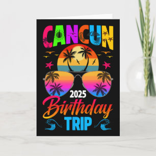 Cartão Viagem de aniversário para Cancun 2025 Sungles Ver