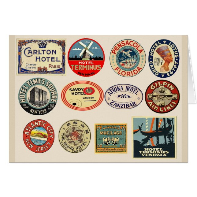 Cartão Viagem de bagagens (Frente Horizontal)