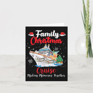 Cartão Viagem de Barcos de Cruzeiro de Natal Familiar