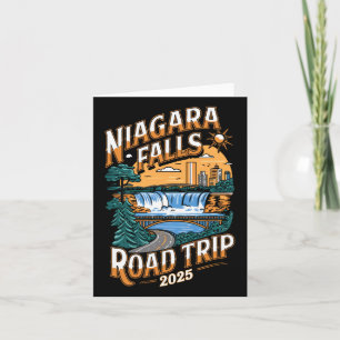 Cartão Viagem de Carro para Niagara Falls 2025 - Férias d