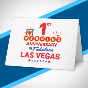 Cartão Viagem de Casal para Las Vegas no 1º Aniversário d