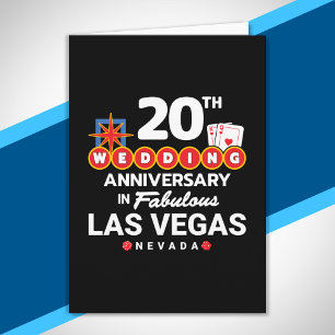 Cartão Viagem de Casal para Las Vegas para Celebrar o 20º
