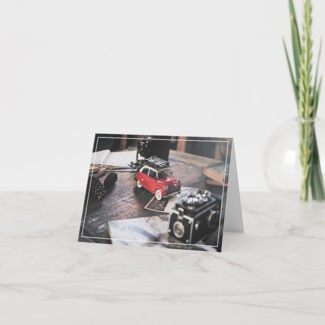 Cartão Viagem De Esqui Para O Natal (Frente)